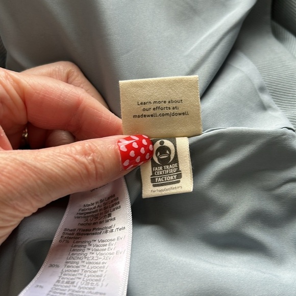 Madewell The Larsen Blazer in Drapeweave Blue Green Jacket Spring Sz M - Picture 14 of 16